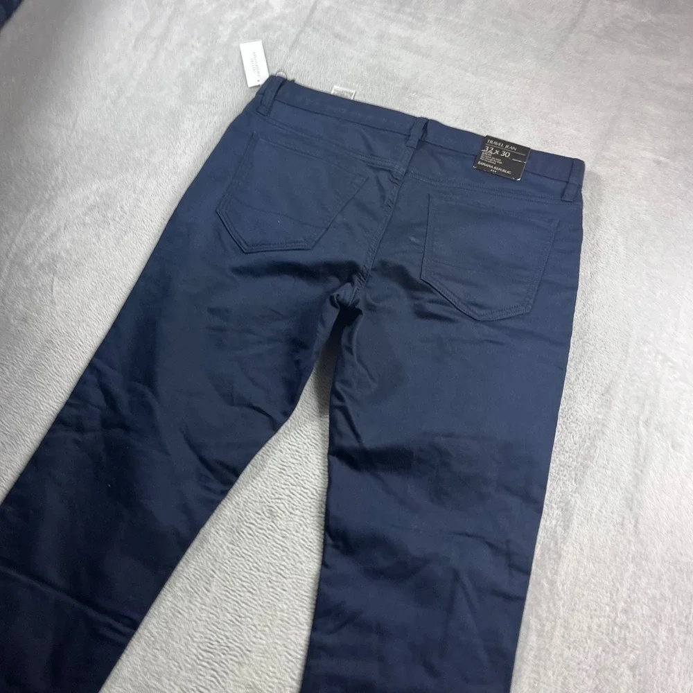 Banana Republic Travel Jean Mens 32x30 Slim Fit Navy Blue 5-Pocket Pants NEW